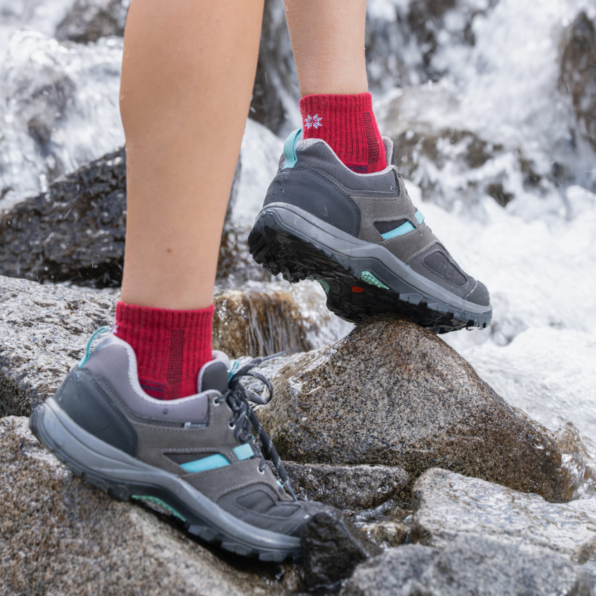 Hiking - Rouge - Chaussettes Basses (1 paire)