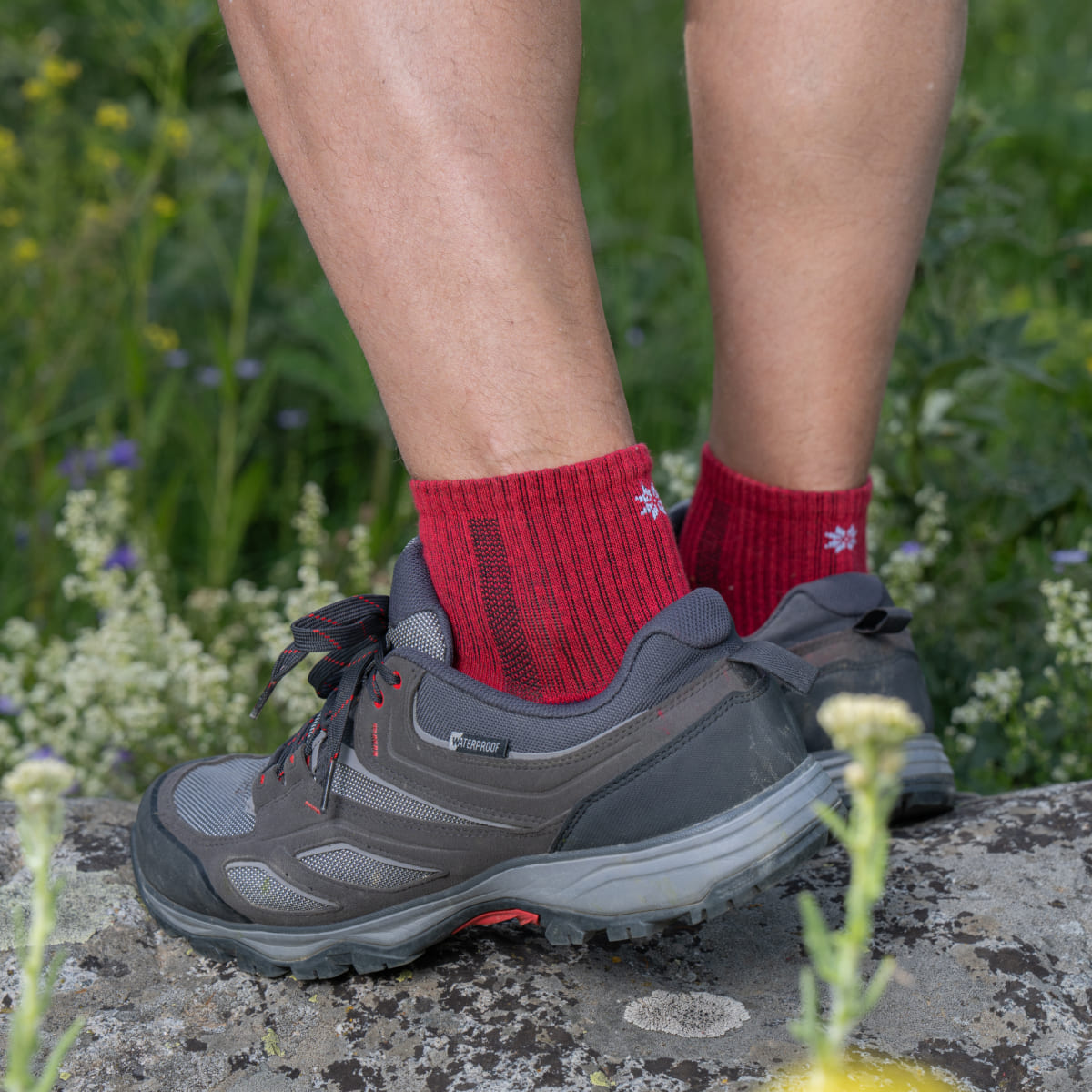 Hiking - Rouge - Chaussettes Basses (1 paire)