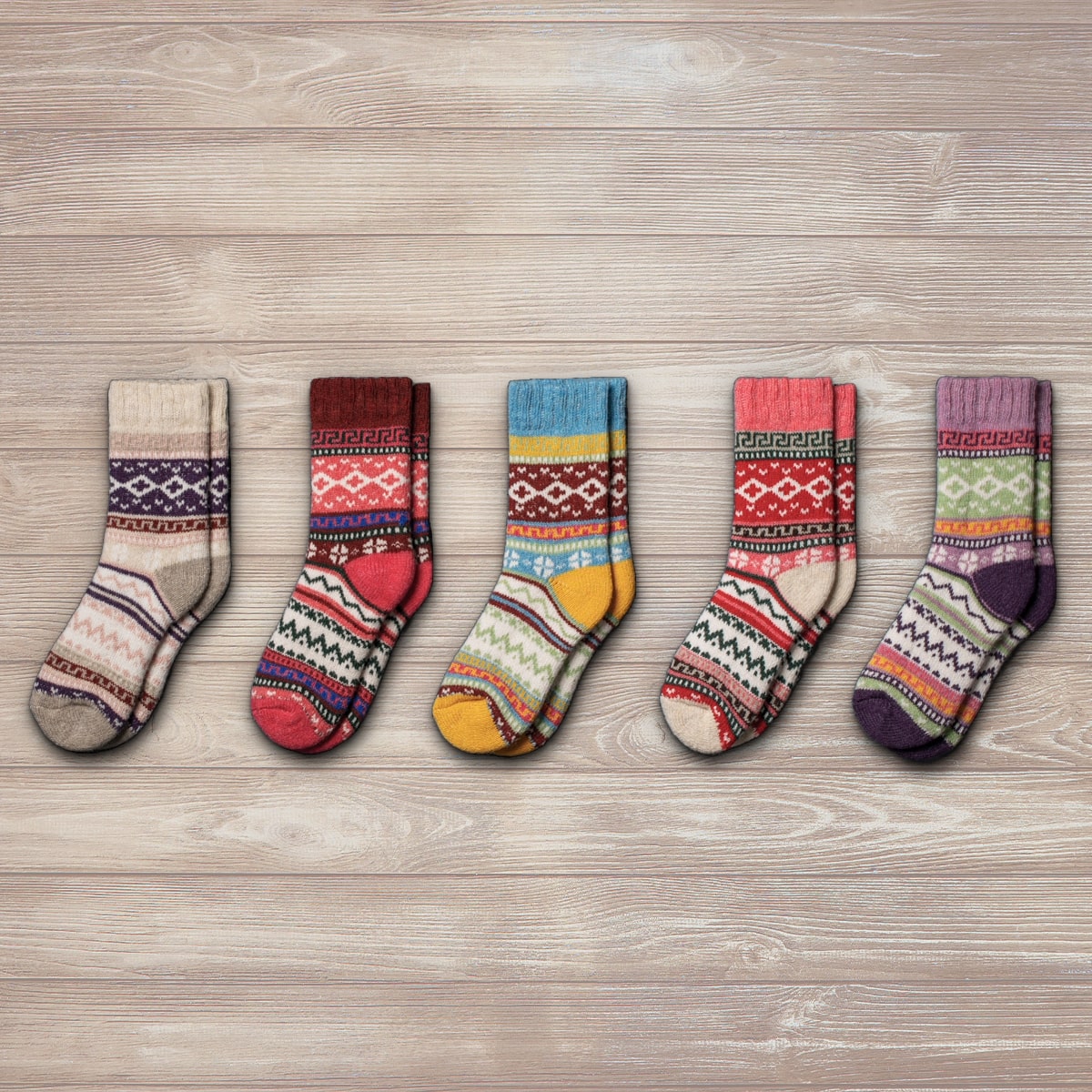 Chaussettes épaisses en coton pour enfants de 1 à 12 ans, 5 paires